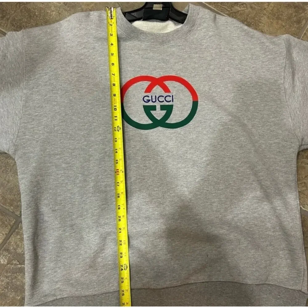 Men's Gucci jersey, cotton GG felted sweatshirt, size XL made in Italy